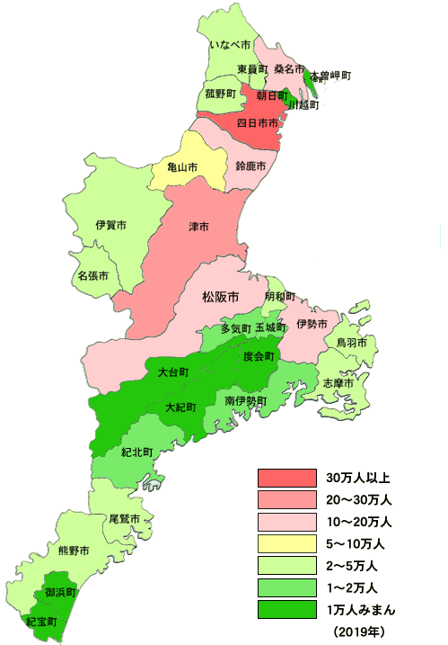 三重県の人口